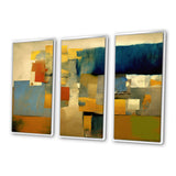Sunrise Over City Retro Cubist Colourfields I - Multi-Panels