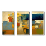 Sunrise Over City Retro Cubist Colourfields I - Multi-Panels
