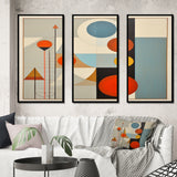 Serendipity Abstract Mid-Century Geometrics I - Multi-Panels