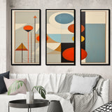 Serendipity Abstract Mid-Century Geometrics I - Multi-Panels