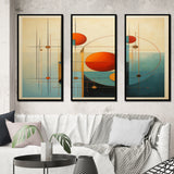 Serendipity Abstract Mid-Century Geometrics VI - Multi-Panels