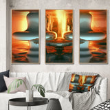 Ascencion Surrealistic Universe Rising Retro I - Split Panel Canvas Art