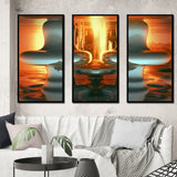 Ascencion Surrealistic Universe Rising Retro I - Split Panel Canvas Art