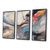 Subtle Serenity Colorful Gray Watercolor Waves V - Multi-Panels