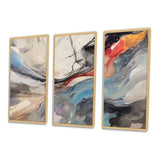 Subtle Serenity Colorful Gray Watercolor Waves V - Multi-Panels