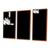 Wild Wave Bliss Abstract Gold White Black V - Multi-Panels