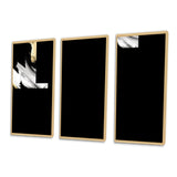 Wild Wave Bliss Abstract Gold White Black V - Multi-Panels