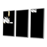 Wild Wave Bliss Abstract Gold White Black V - Multi-Panels
