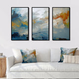 Comforting Blue Nova Awareness Abstract II - Multi-Panels