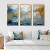Comforting Blue Nova Awareness Abstract II - Multi-Panels