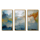 Comforting Blue Nova Awareness Abstract II - Multi-Panels