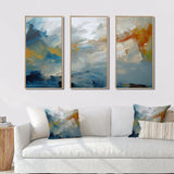 Comforting Blue Nova Awareness Abstract II - Multi-Panels