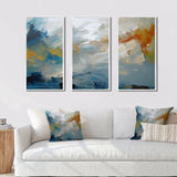 Comforting Blue Nova Awareness Abstract II - Multi-Panels