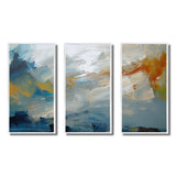 Comforting Blue Nova Awareness Abstract II - Multi-Panels