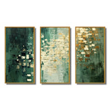 Rebirth Retro Abstract In VIntage Gold Blue II - Multi-Panels
