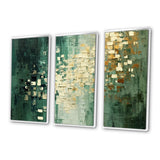 Rebirth Retro Abstract In VIntage Gold Blue II - Multi-Panels