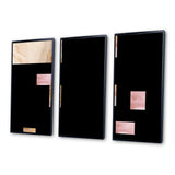 Exquisite Symphony Abstract Pink And Gold Pastel - Multi-Panels