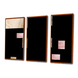 Exquisite Symphony Abstract Pink And Gold Pastel - Multi-Panels