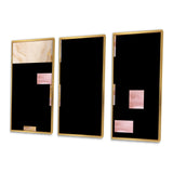 Exquisite Symphony Abstract Pink And Gold Pastel - Multi-Panels