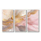 Exquisite Symphony Abstract Pink And Gold Pastel - Multi-Panels