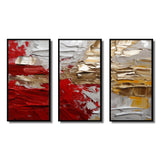 Cardinal Sin Retro Delight Abstract Red & Gold - Multi-Panels