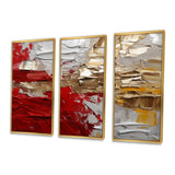 Cardinal Sin Retro Delight Abstract Red & Gold - Multi-Panels