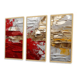 Cardinal Sin Retro Delight Abstract Red & Gold - Multi-Panels