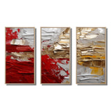 Cardinal Sin Retro Delight Abstract Red & Gold - Multi-Panels