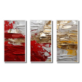 Cardinal Sin Retro Delight Abstract Red & Gold - Multi-Panels