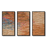 Terracotta Bliss Texture Abstract - 3-Piece Canvas Wall Art