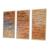 Terracotta Bliss Texture Abstract - 3-Piece Canvas Wall Art