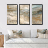 Serene Sensitivity In Gentle Retro Tones - Split Panel Canvas Art