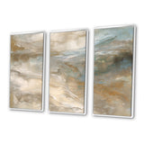 Serene Sensitivity In Gentle Retro Tones - Split Panel Canvas Art