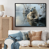 White Polar Bear Nature Photography - Bear Bedroom Wall Art