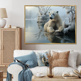 White Polar Bear Nature Photography - Bear Bedroom Wall Art