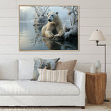White Polar Bear Nature Photography - Bear Bedroom Wall Art