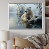 White Polar Bear Nature Photography - Bear Bedroom Wall Art