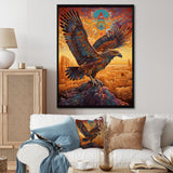 Majestic Mystical Eagle - Yellow Eagle Wall Art