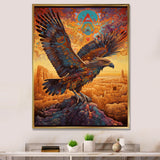 Majestic Mystical Eagle - Yellow Eagle Wall Art