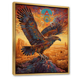 Majestic Mystical Eagle - Yellow Eagle Wall Art