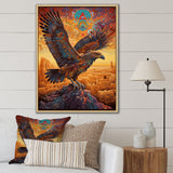 Majestic Mystical Eagle - Yellow Eagle Wall Art