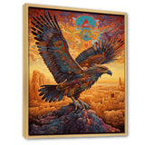 Majestic Mystical Eagle - Yellow Eagle Wall Art