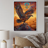 Majestic Mystical Eagle - Yellow Eagle Wall Art