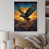 Majestic Arcane Eagle - Eagle Framed Canvas Art