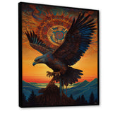 Majestic Mystical Eagle In Sunset Sky - Eagle Home Decor Art