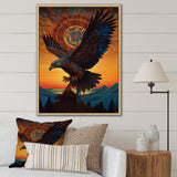 Majestic Mystical Eagle In Sunset Sky - Eagle Home Decor Art