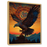 Majestic Mystical Eagle In Sunset Sky - Eagle Home Decor Art