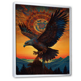 Majestic Mystical Eagle In Sunset Sky - Eagle Home Decor Art