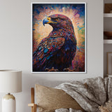 Majestic Eagle Gaze Illustration - Eagle Bedroom Wall Art