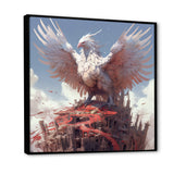 Majestic White Bird In The High Skies - Bird Framed Canvas Art